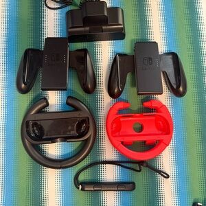 Nintendo Joy-Con Racing Wheel and Grip Set – Black & Red